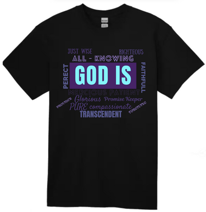 Short Sleeve Shirt - God Is Purple & Teal