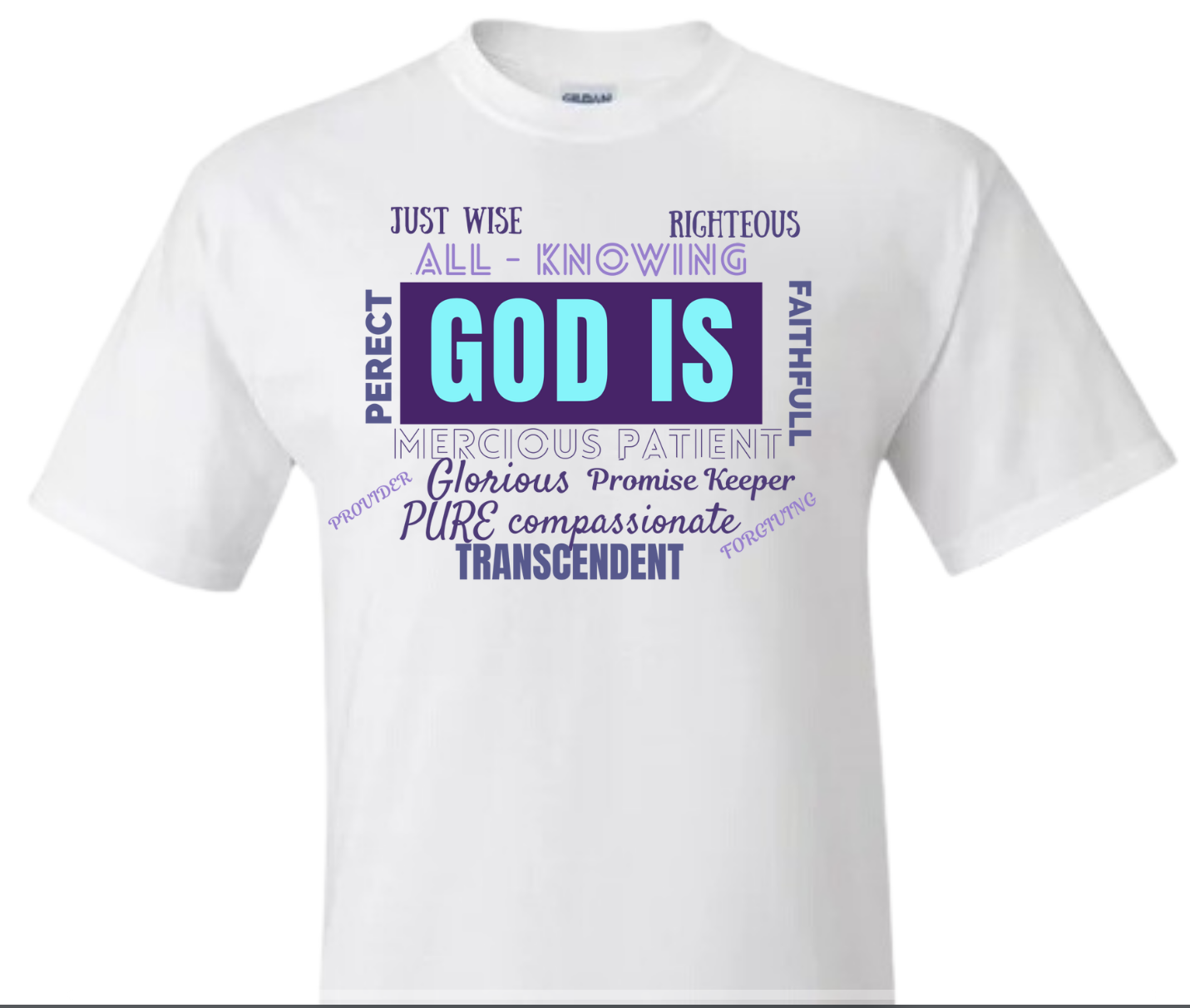 Short Sleeve Shirt - God Is Purple & Teal