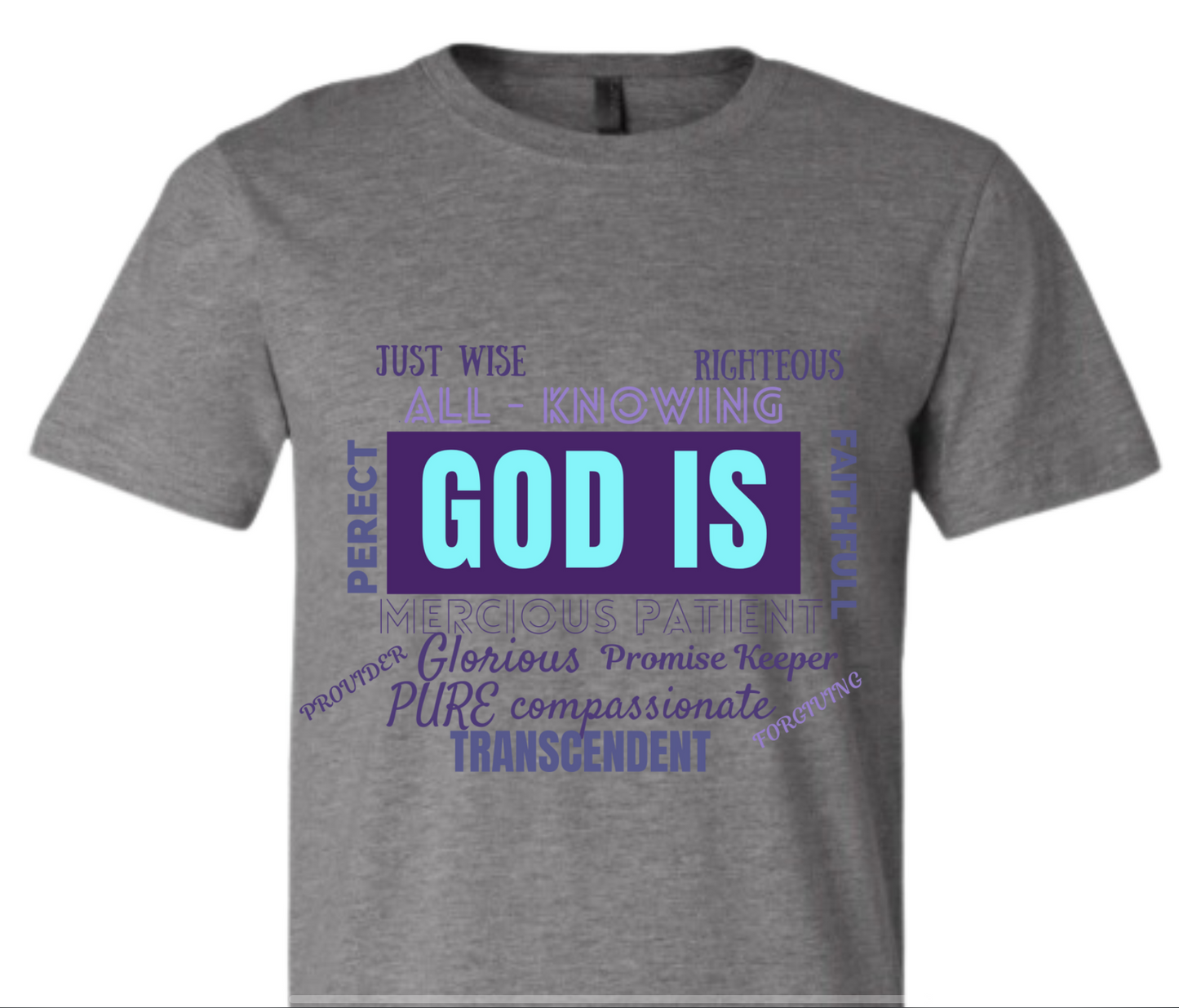 Short Sleeve Shirt - God Is Purple & Teal
