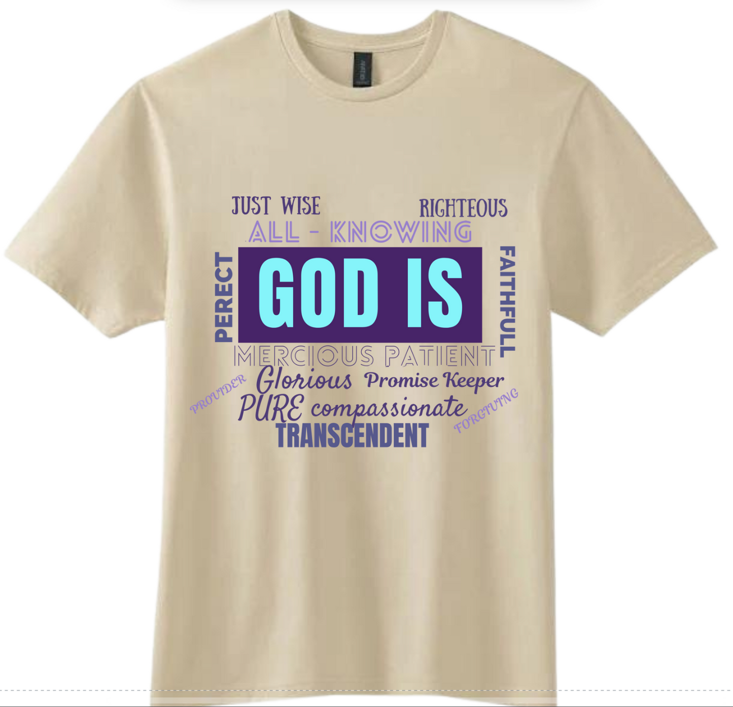 Short Sleeve Shirt - God Is Purple & Teal