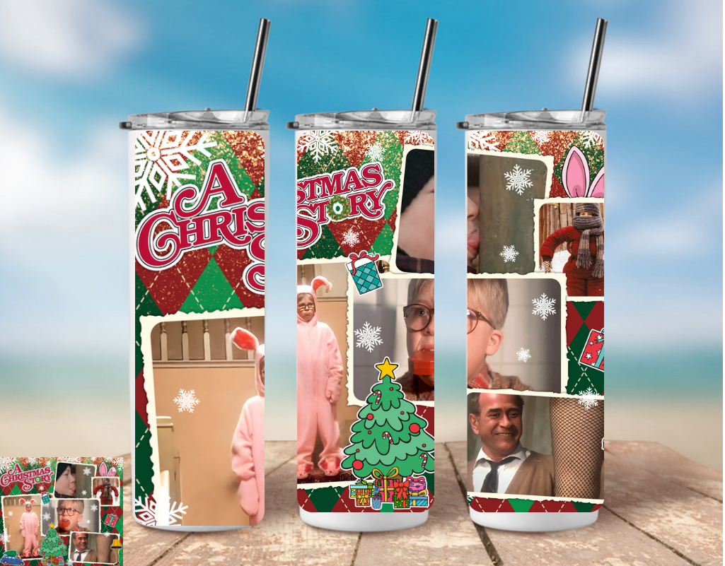 A Christmas Story 20oz Skinny Tumbler – Festive, Insulated, Gift-Ready