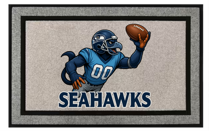 Seattle Seahawks Inspired Door Mat