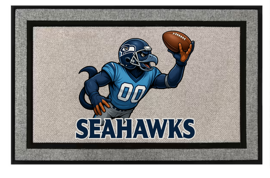 Seattle Seahawks Inspired Door Mat