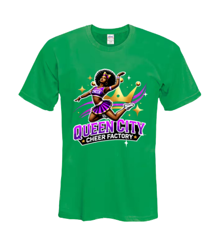 Queen City  Cheer Factory T Shirt - Adult