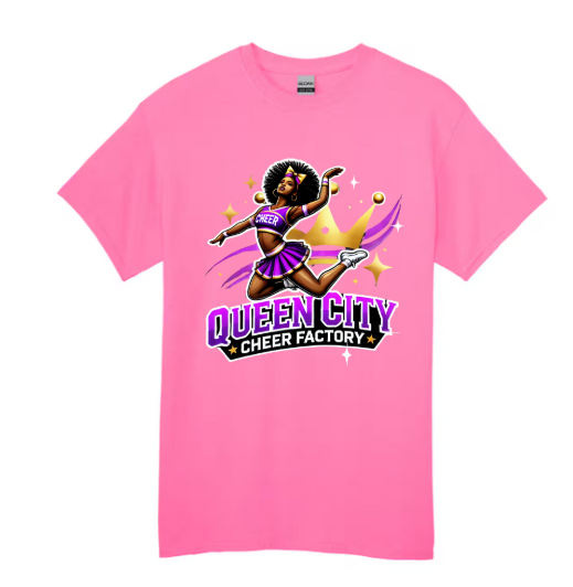 Queen City  Cheer Factory T Shirt - Adult