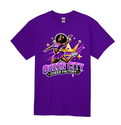 Queen City  Cheer Factory T Shirt - Adult