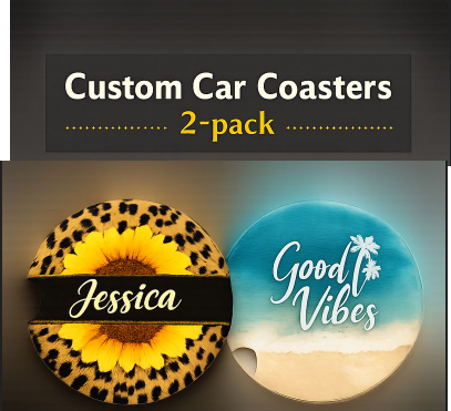 ART’s Exclusive Custom Car Coasters (2-Pack)