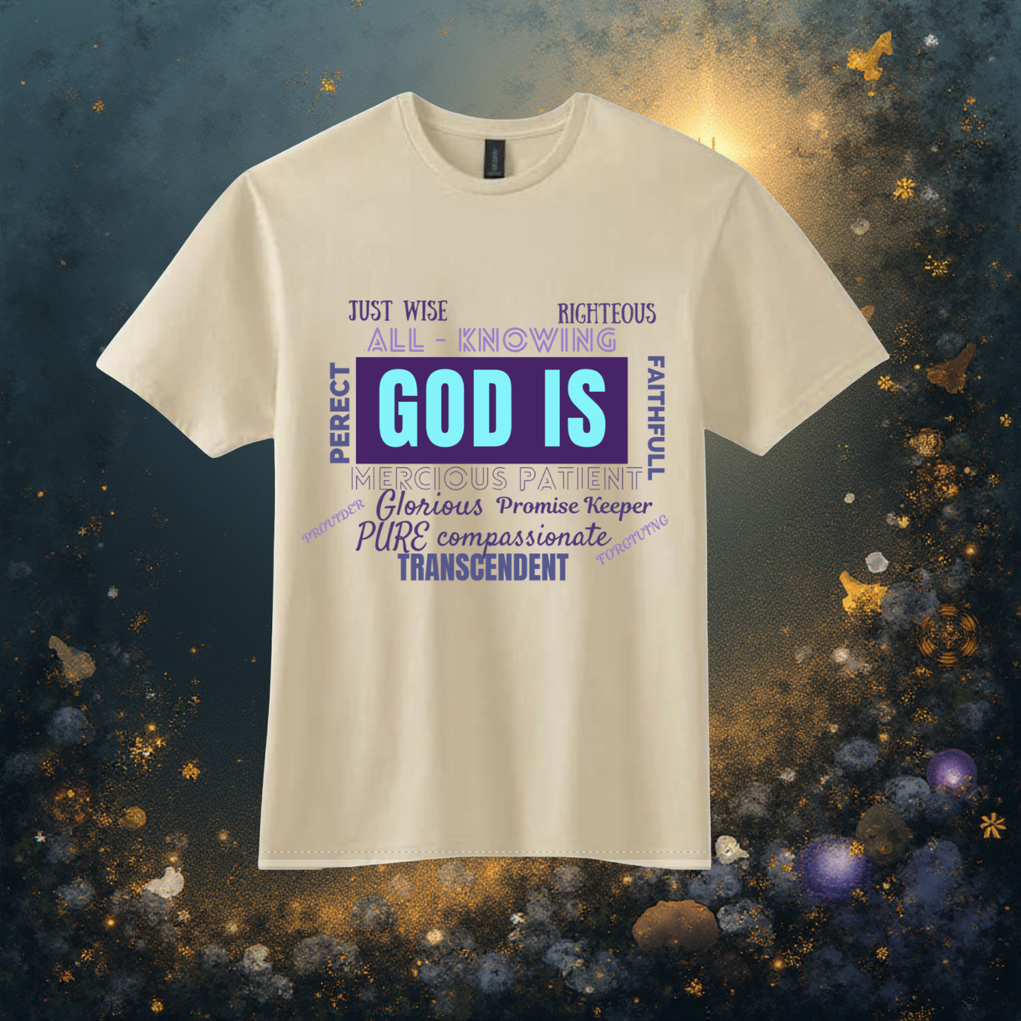 Short Sleeve Shirt - God Is Purple & Teal