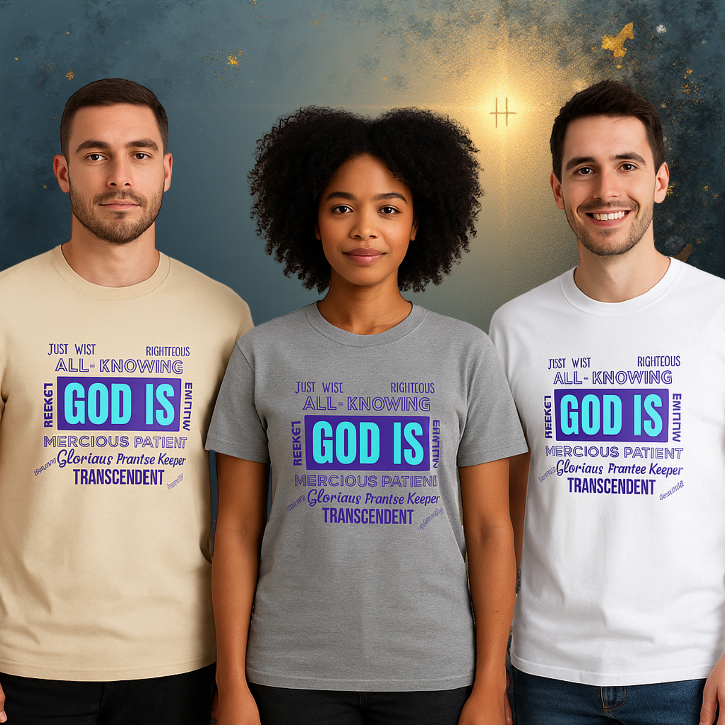 Short Sleeve Shirt - God Is Purple & Teal