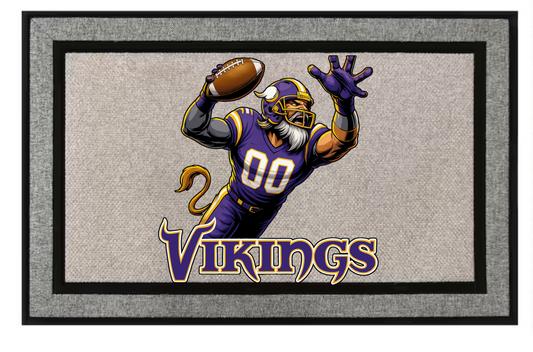 Minnesota Vikings Inspired Door Mat