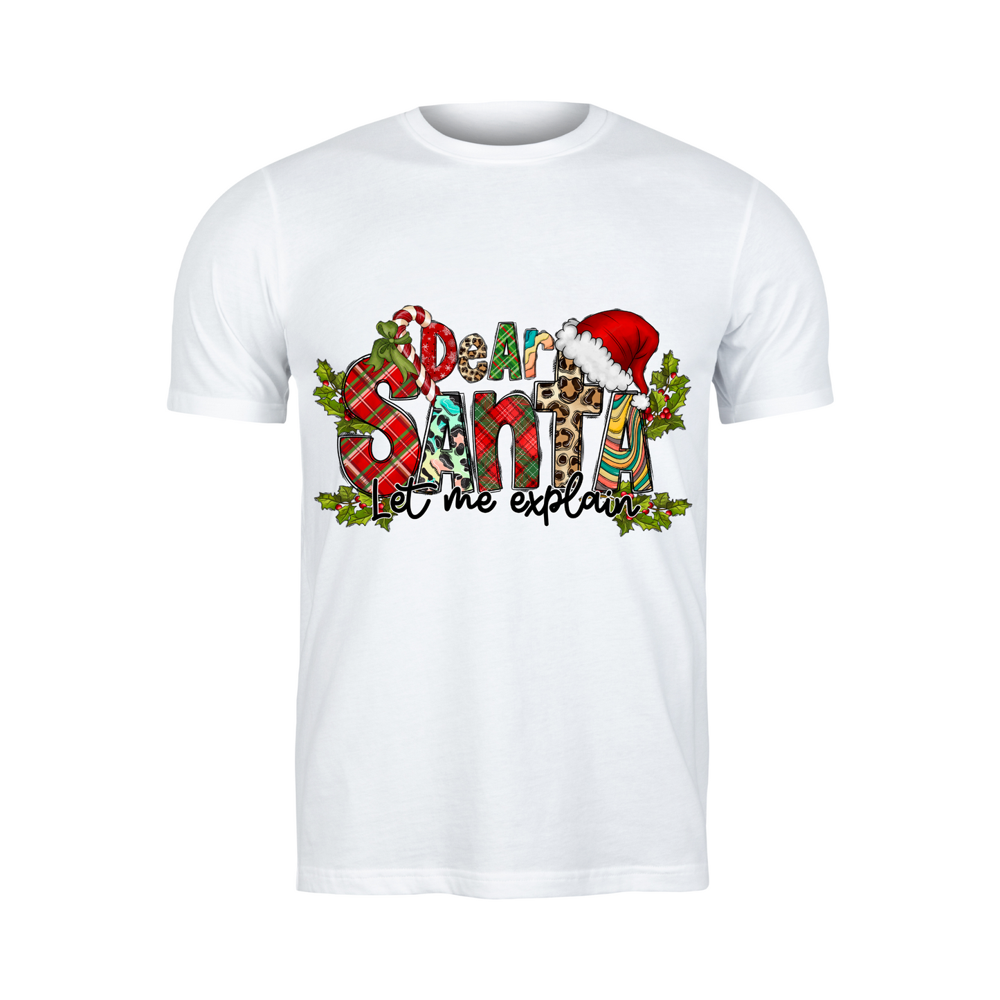 Christmas - Short Sleeve Shirt:  Dear Santa Let Me Explain