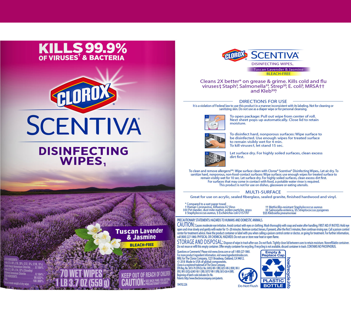 Scentiva Vibes UV DTF 20oz Skinny Tumbler (Lavender + Jasmine)