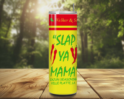 Tumbler: Slap Ya Mama Cajun Seasoning UV Printed Tumbler – 20oz