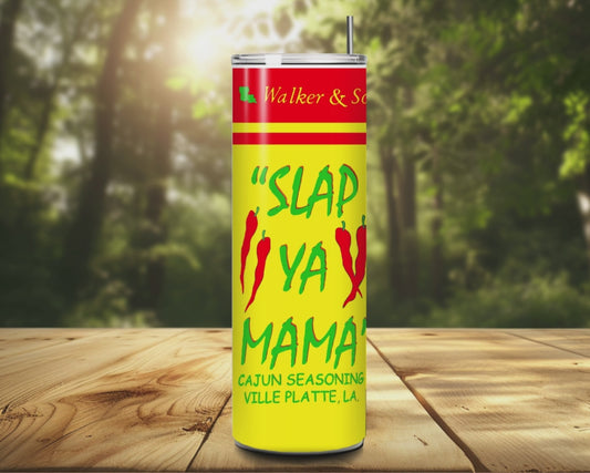 Tumbler: Slap Ya Mama Cajun Seasoning UV Printed Tumbler – 20oz
